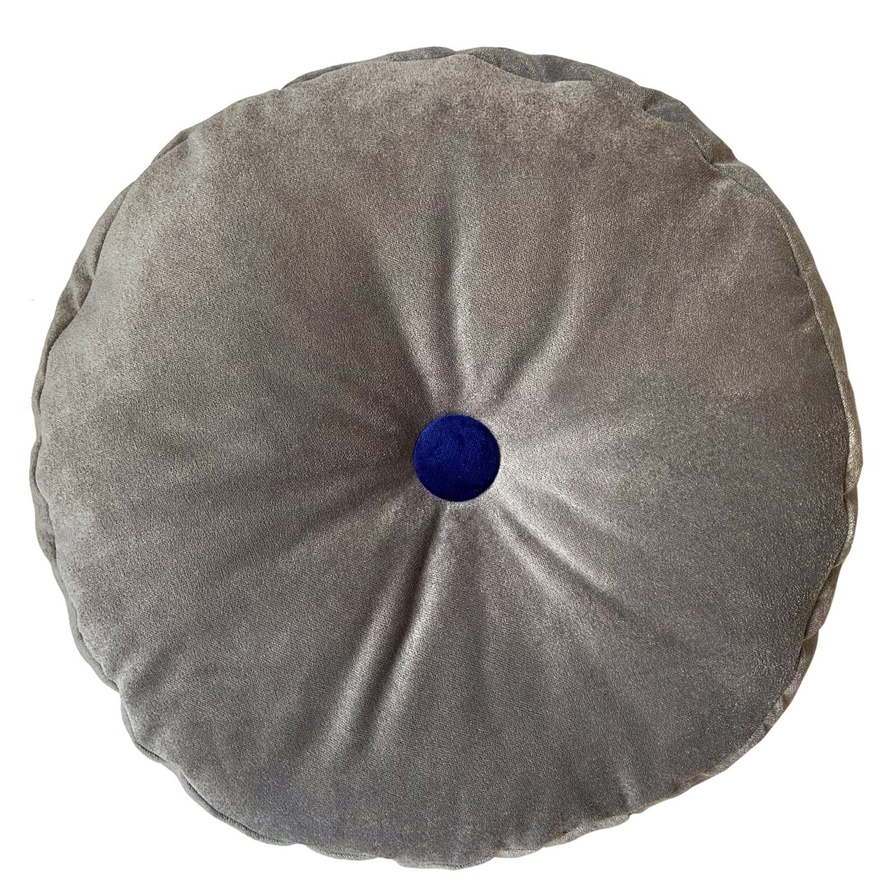 Picture of Round Grey/Indigo Velvet Pillow