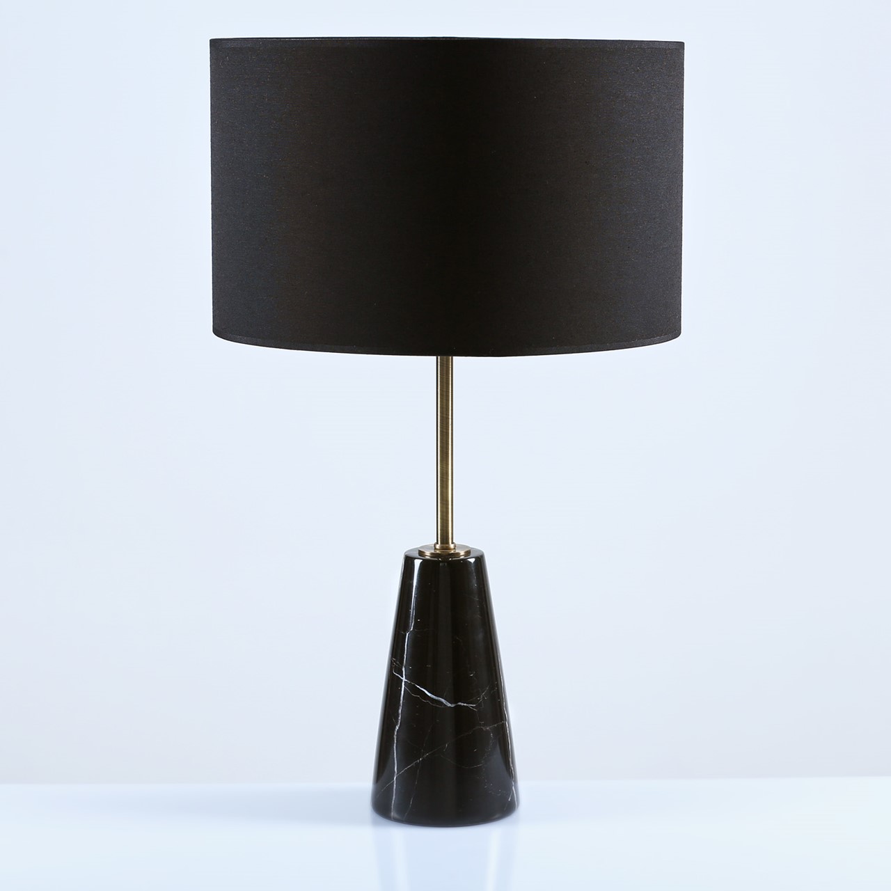Picture of Shorty Cone Black Marble Table Lamp
