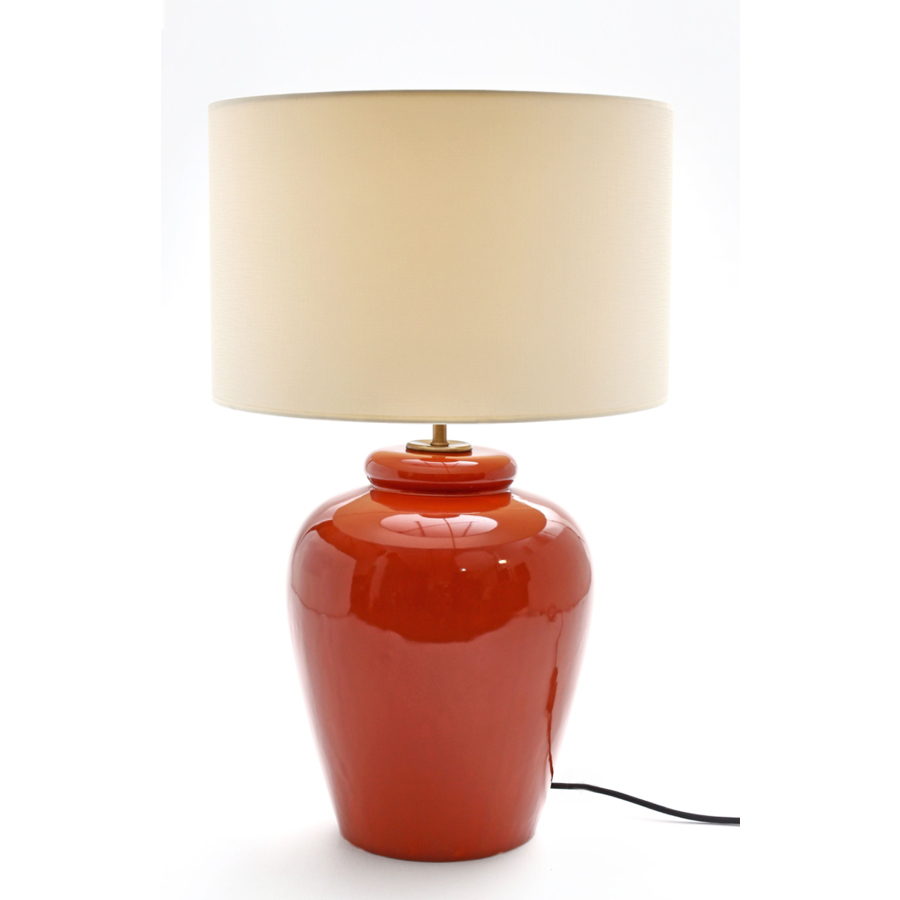 Picture of Gorgeous Orange Ceramic Lamp