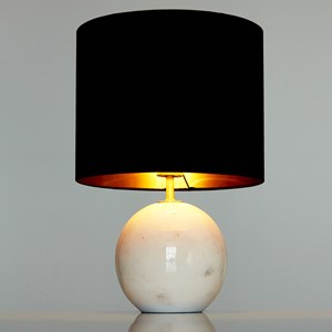Round White Marble Table Lamp