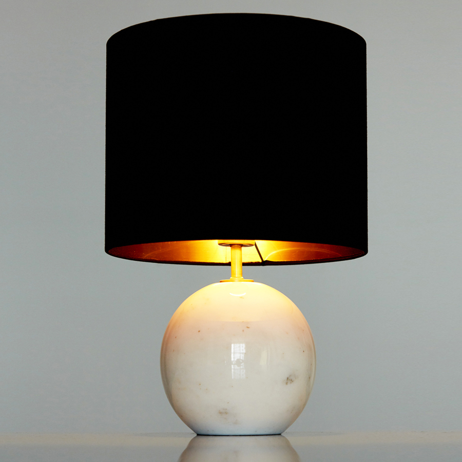 Picture of Round White Marble Table Lamp