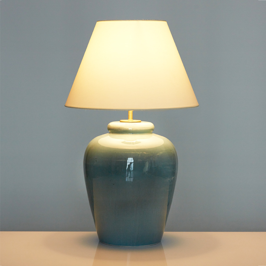 Picture of Gorgeous Blue Ceramic Lamp