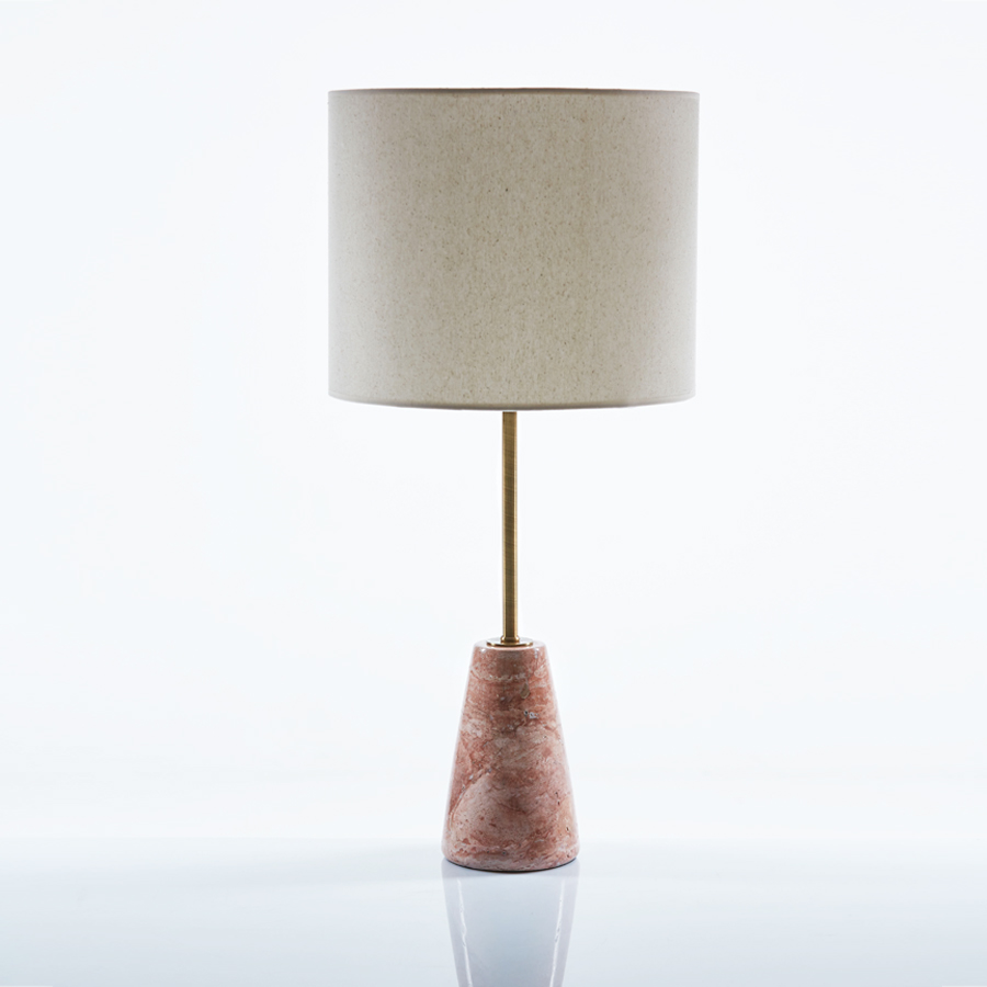 Picture of Shorty Cone Pink Marble Table Lamp