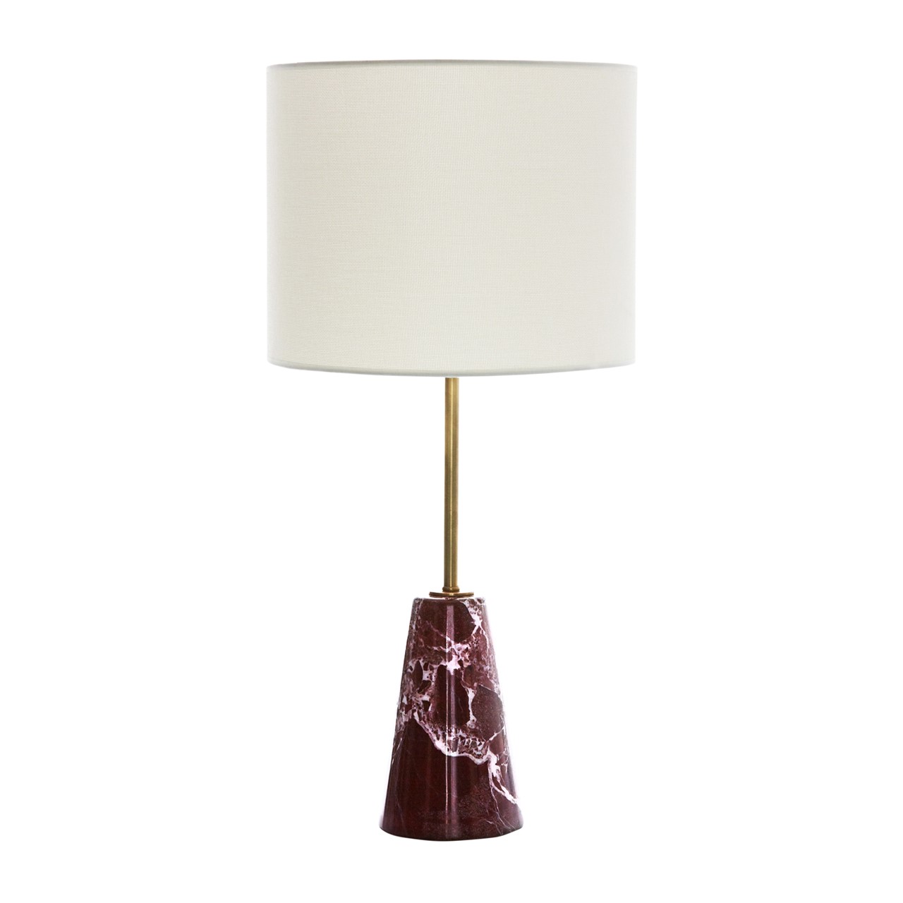 Picture of Shorty Cone Burgundy/White Marble Table Lamp